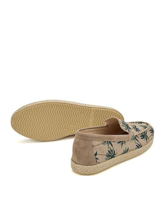 Stoff Herren Espadrilles in Beige Farbe