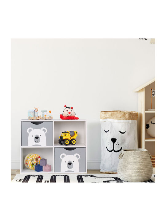 Comodă pentru copii Alb cu 2 sertare 60x24.5x48buc