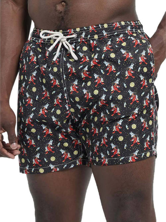 Lightning Scrooge Party Men's Swimwear Shorts Black