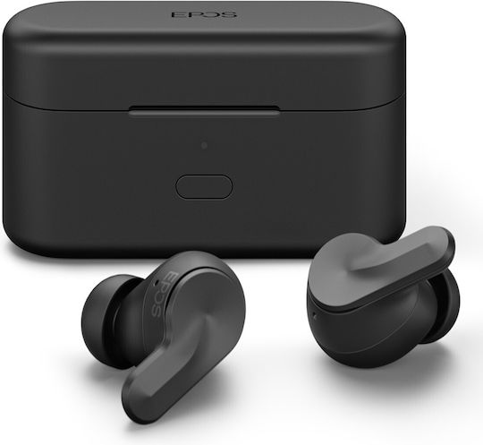 Epos Adapt E1 In-ear Bluetooth Handsfree Earphones with Sweat Resistance and Charging Case Scandinavian Black