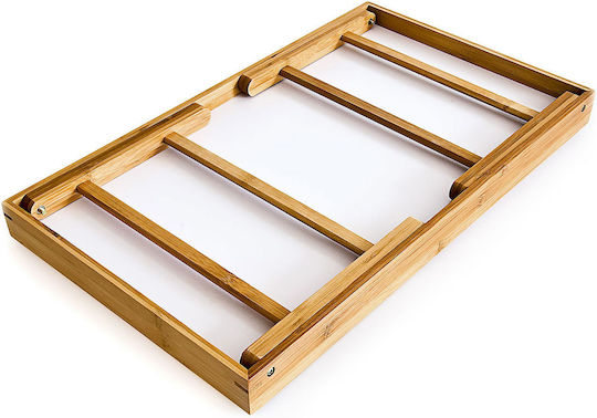 Relaxdays Bamboo Rectangular Serving Tray made of Bamboo in White Color 50x31cm 10013869 1pcs