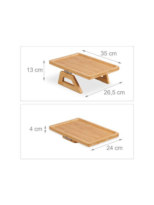 Relaxdays Bamboo Δίσκος Σερβιρίσματος 13x35x26.5cm