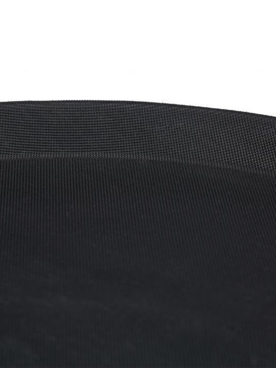 Relaxdays Kunststoff Rund Serviertablett Rutschfest in Schwarz Farbe 35cm 10027282 1Stück