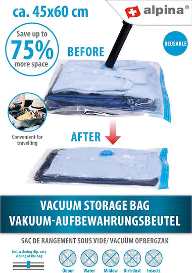 ArteLibre Kunststoff Aufbewahrungsbeutel für Kleidung Luftdicht und mit Vakuum 45x60cm 1Stück