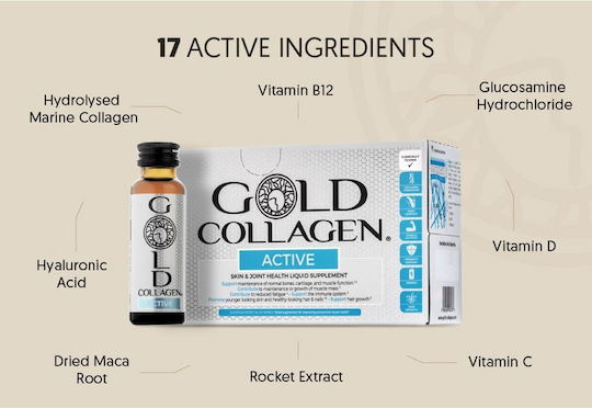 Gold Collagen Gold Collagen with Vitamin C and Hyaluronic Acid 50ml Apple