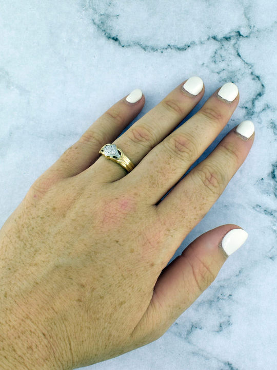 Antwnakakis Ring made of White gold 14K