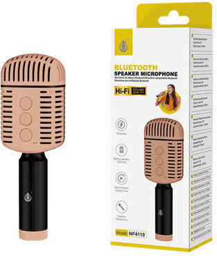 Moveteck Μικρόφωνο Karaoke Ασύρματο Ροζ