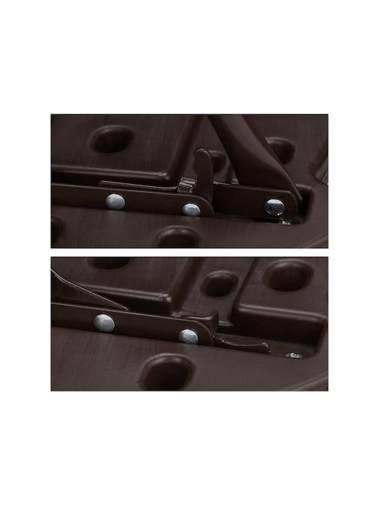 Plastik Gartenhocker Braun 2Stücke 32,5x32,5x29cm