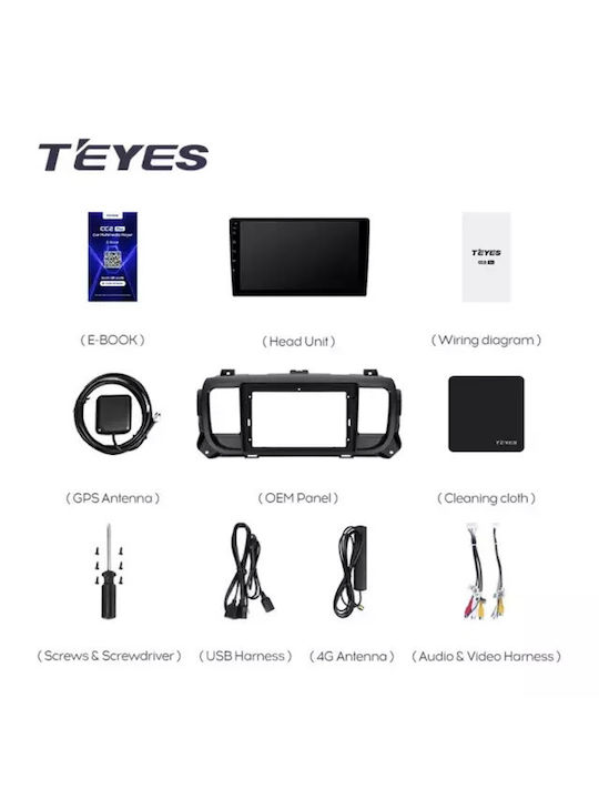 Teyes Cc3 2k Navigație Auto Peugeot Expert 3 2016-2021 4+64gb 9.5" Qled Octa-core 2ghz Android 4g Bluetooth 5.1 Dsp