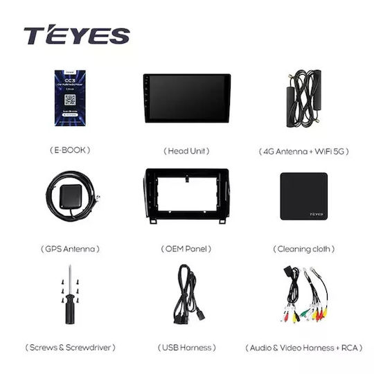Teyes Cc3 2k Navigație Auto Toyota Sequoia Xk60 2008-2017 6+128gb 10.36" Qled Octa-core 2ghz Android 4g Bluetooth 5.1 Dsp