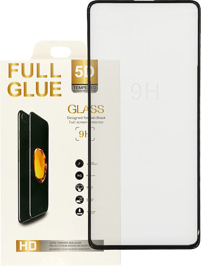 5D 0.3mm Adeziv complet Full Face Tempered Glass Negru (Galaxy S20 FE)