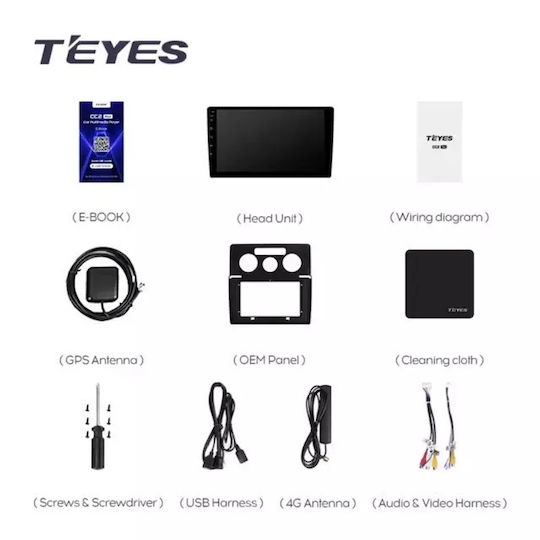 Teyes Cc3 2k Car Navigation Volkswagen Caddy 3 2004-2010 4+32gb 10.36" Qled Octa-core 2ghz Android 4g Bluetooth 5.1 Dsp