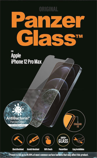 PanzerGlass Antibacterial Gehärtetes Glas (iPhone 12 Pro Max)