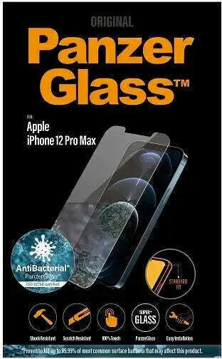 PanzerGlass Antibacterial Gehärtetes Glas (iPhone 12 Pro Max)