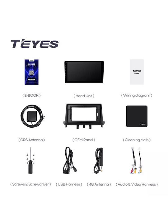 Teyes Sistem Audio Auto pentru Renault Fluence 2008-2014 (Bluetooth/USB/WiFi/GPS/Apple-Carplay/Android-Auto) cu Ecran Tactil 9"
