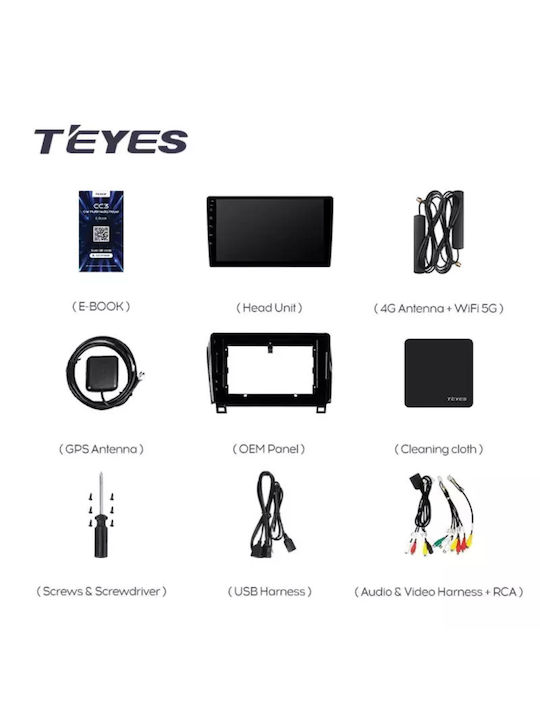 Teyes Автомобилна Аудио Система (Блутут/USB/WiFi/GPS/Apple-Carplay/Android-Auto) с Тъчскрийн 10.2"