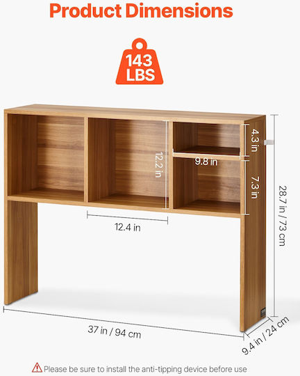 Vevor Desktop-Bücherregal Holz Desktop-Aufbewahrungsorganizer 1-stufig Büro & Zuhause