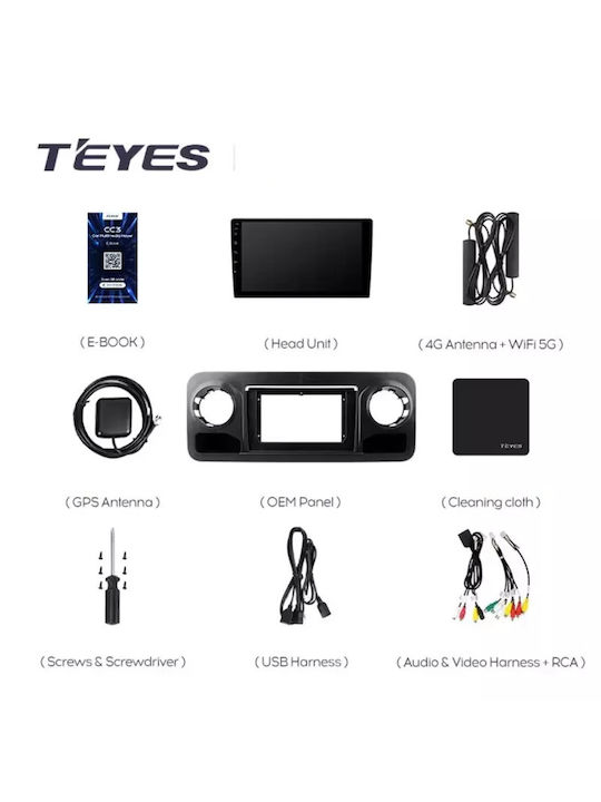 Teyes Sistem Audio Auto pentru Mercedes-Benz Sprinter Dodge Călătorie 2019-2023 (Bluetooth/USB/WiFi/GPS/Apple-Carplay/Android-Auto) cu Ecran Tactil 10.2"