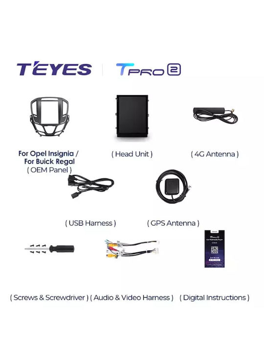 Teyes Sistem Audio Auto pentru Opel Insemnări Skoda Rapid Dodge Călătorie 2013-2017 (Bluetooth/USB/WiFi/GPS/Apple-Carplay/Android-Auto) cu Ecran Tactil 9.7"