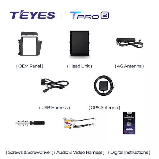 Teyes Sistem Audio Auto pentru Honda Civic Skoda Rapid Dodge Călătorie 2011-2017 (Bluetooth/USB/WiFi/GPS/Apple-Carplay/Android-Auto) cu Ecran Tactil 9.7"