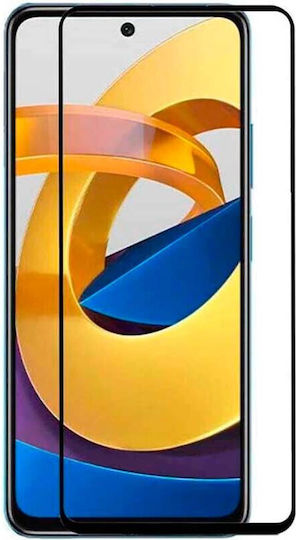 5D Vollkleber Vollflächig gehärtetes Glas Schwarz (Poco M4 Pro 5G)