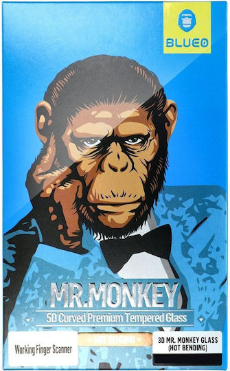 Mr. Monkey 5D Keramik Vollkleber Vollflächig gehärtetes Glas Schwarz (Galaxy A53)