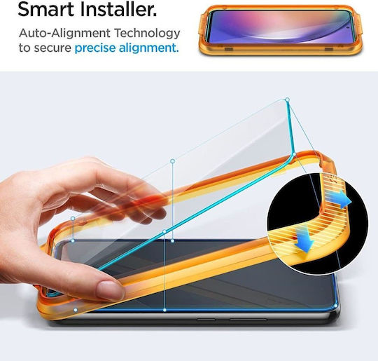 Spigen Alm Orange Full Face Tempered Glass 2buc (Galaxy A54)