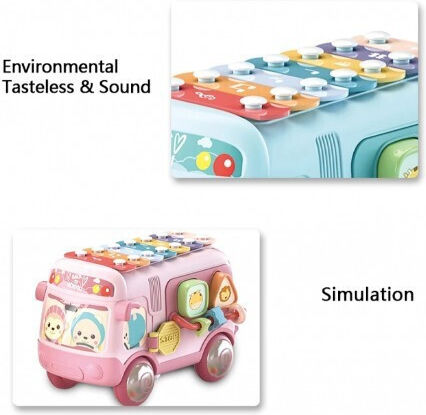 Babyspielzeugbus 4 in 1 Lazarid Pink