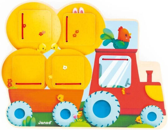 Janod Animal Search Find Tractor made of Wood for 12++ Months