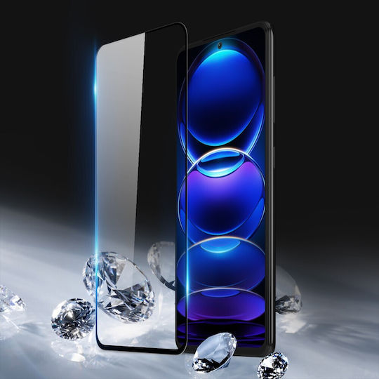 Dux Ducis 9H 9D Full Face Tempered Glass Μαύρο (Redmi Note 12 4G)