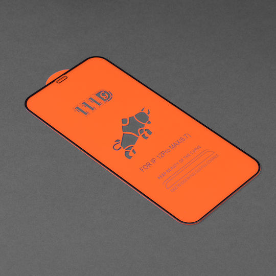 Techsuit 111D Full Glue Full Face Tempered Glass Μαύρο (iPhone 12 Pro Max)