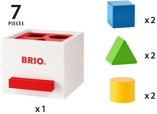 Brio Toys Shape Sorting Toy Sorting Box made of Wood for 12++ Months