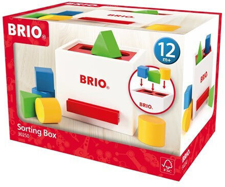 Brio Toys Shape Sorting Toy Sorting Box made of Wood for 12++ Months