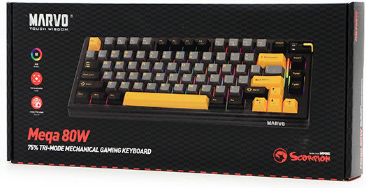 Marvo KG958W Ασύρματο Gaming Μηχανικό Πληκτρολόγιο 60% με Custom διακόπτες και RGB φωτισμό (Αγγλικό US)