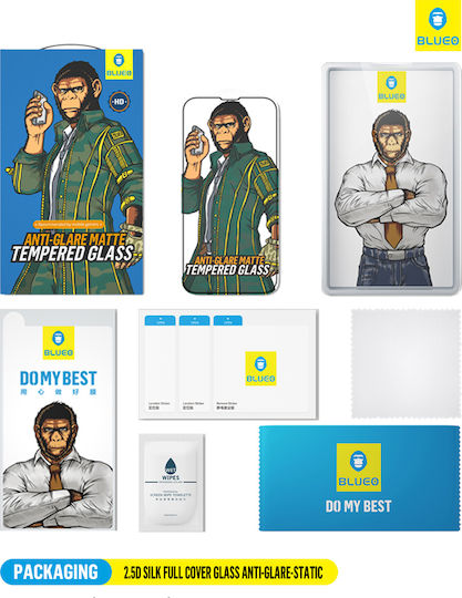 Mr.monkey 5d 9h Strong Ματ Full Face Tempered Glass (iPhone 12 Pro Max)
