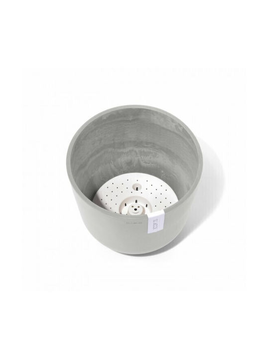 Ecopots Oslo Γλάστρα Πλαστική White Grey 25x25x21.8εκ.
