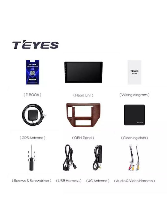 Teyes Sistem Audio Auto pentru Nissan Patrula 2004-2021 (Bluetooth/USB/WiFi/GPS/Apple-Carplay/Android-Auto) cu Ecran Tactil 9"