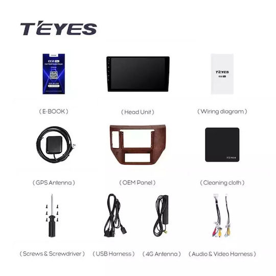 Teyes Ηχοσύστημα Αυτοκινήτου για Nissan Patrol 2004-2021 (Bluetooth/USB/WiFi/GPS/Apple-Carplay/Android-Auto) με Οθόνη Αφής 9"