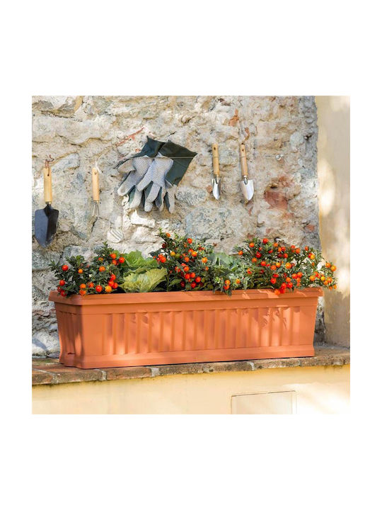 Bama Planter Box Plastic Light Terracotta 60x18.5x16.5cm.