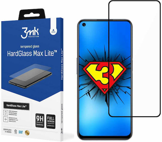 3MK Hard Glass Max Lite Full Face Tempered Glass Negru (Realme 9 5G / 9 Pro)