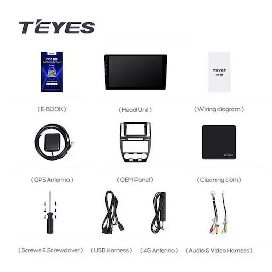 Teyes Cc3 2k Auto-Navigation Land Rover Freelander 2 2006-2012 4+64GB 9,5" QLED Octa-Core 2GHz Android 4G Bluetooth 5.1 DSP