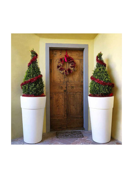 Bama Ghiveci Plastic Alb 40x40x70cm.