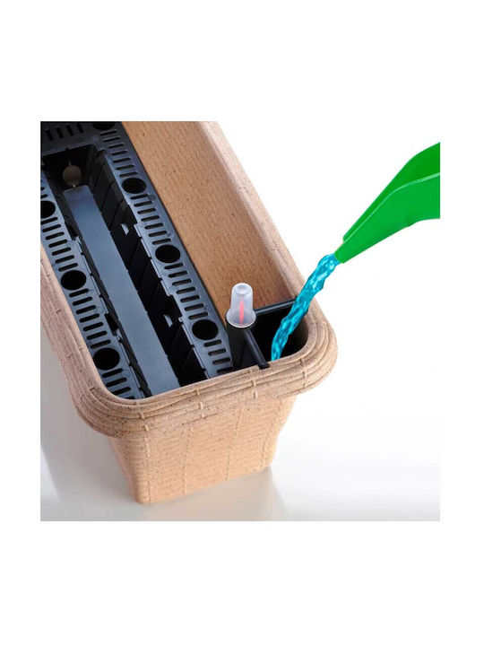 Bama Self-watering Planter Box Plastic Straw 40x20x17.5cm.