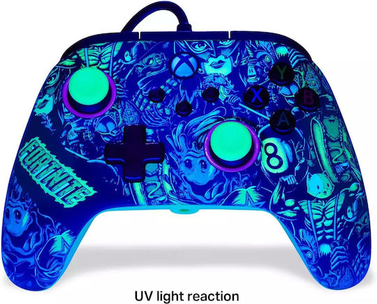 PowerA Advantage Ενσύρματο Gamepad για PC / Xbox One / Xbox Series Fortnite Glow