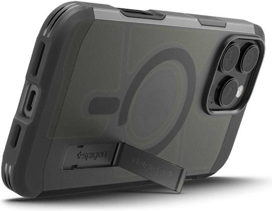 Spigen Tough Armor T MagSafe Back Cover Σιλικόνης / Πλαστικό Μαύρο (iPhone 16 Pro)