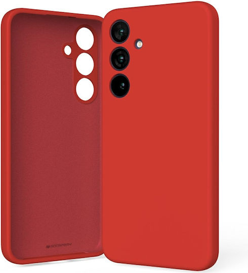 Mercury Umschlag Rückseite Silikon Rot (Galaxy S25+)