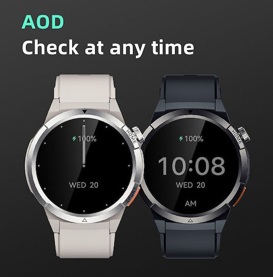 QCY Active GX Watch S12 Aluminium 47mm with Heart Rate Monitor (Black)