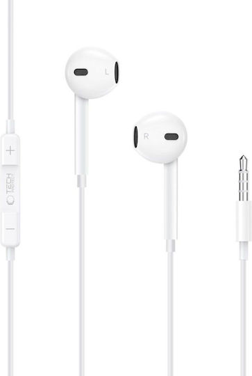 Tech-Protect Ultraboost Earbuds Handsfree Headphones with Connector 3.5mm White