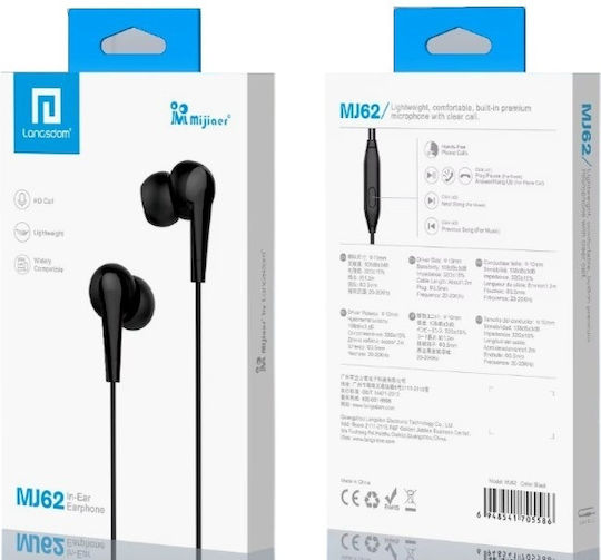 705586_b In-ear Handsfree Ακουστικά με Βύσμα 3.5mm Μαύρο