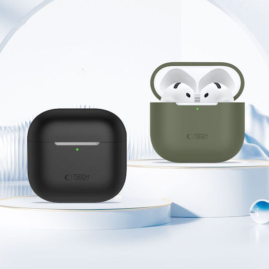 Tech-Protect Silicone Case Hülle Silikon Black für Apple AirPods 4